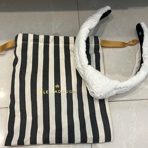 Lele Sadoughi eyelet white headband